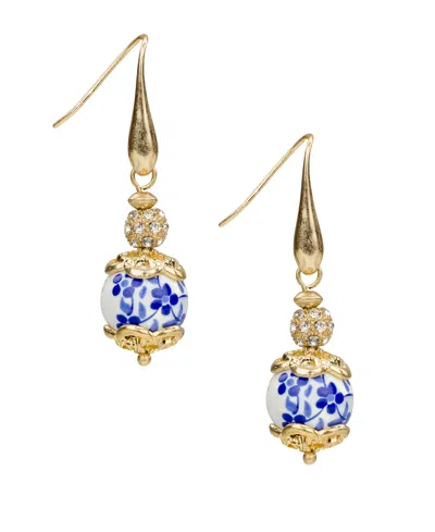 Patricia Nash Gold-tone Plated Wire Bead Drop Earrings