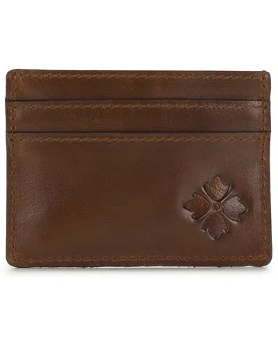 Patricia Nash Granna Id Case Vintage Distressed Wallet In Cognac