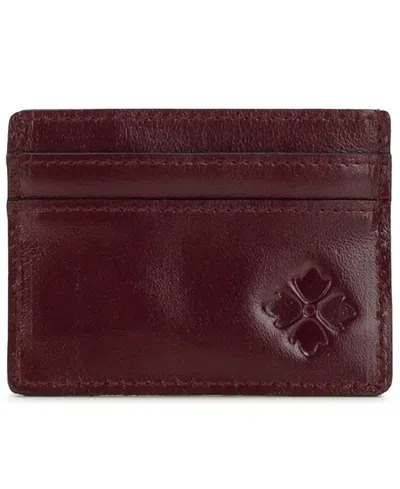 Patricia Nash Granna Id Case Vintage Distressed Wallet In Oxblood