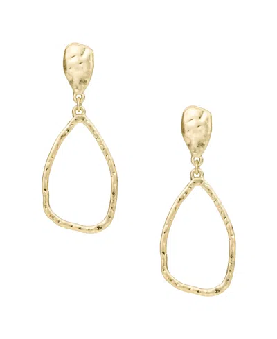 Patricia Nash Hammered Ring Collection Tear Drop Earrings In Gold