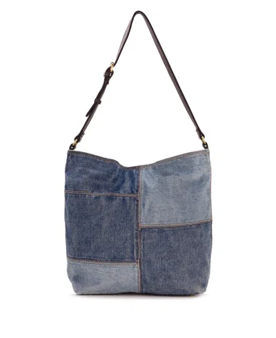 Patricia Nash Heidal Patchwork Detail Large Shoulder Handbag In Blue
