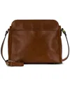 Patricia Nash Ithaca Small Leather Crossbody Bag In Cognac