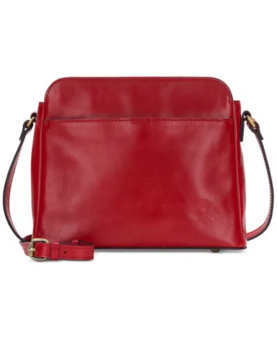 Patricia Nash Ithaca Small Leather Crossbody Bag In Rosewood