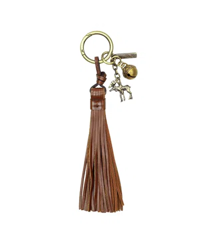 Patricia Nash Jingle Bell Bag Charm In Cognac