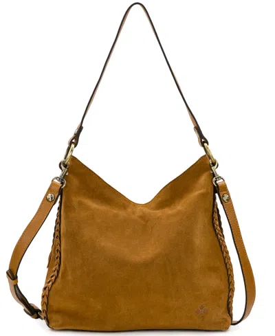 Patricia Nash Kalispell Large Suede Hobo Bag In Brown
