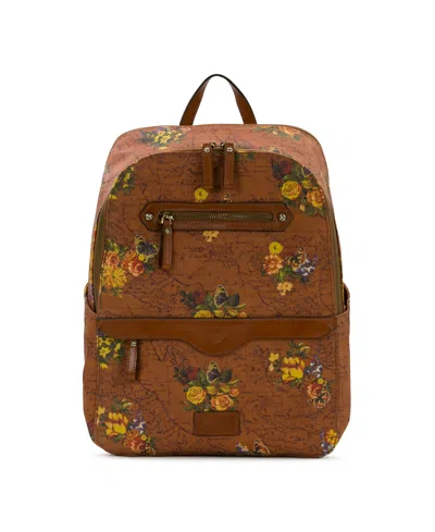 Patricia Nash Karina Zipper Medium Backpack In English Garden Map