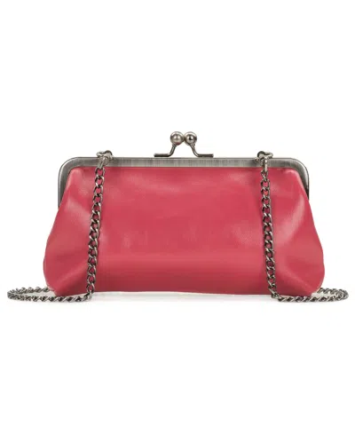 Patricia Nash Kisslock Mini Potenaz Leather Crossbody Bag In Brown