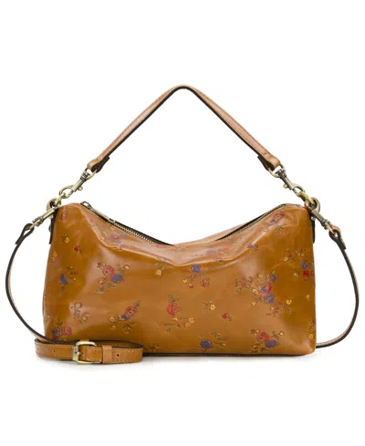 Patricia Nash Kolena Medium Glazed Leather Crossbody Bag In Purple