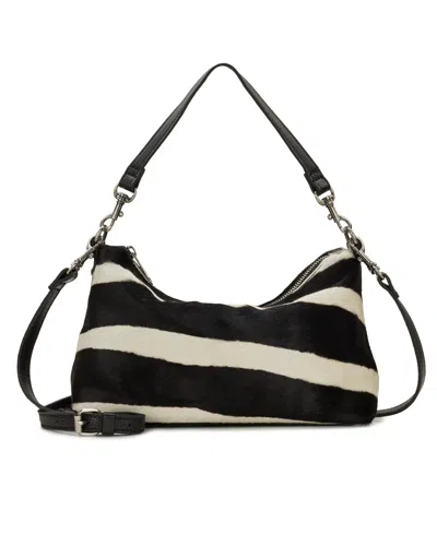 Patricia Nash Kolena Medium Leather Crossbody Hobo Handbag In Animal Print