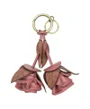 Patricia Nash Laced Rose Bag Charm In Deep Blush