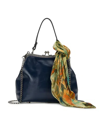 Patricia Nash Laureana Distressed Frame Small Crossbody Handbag In Blue