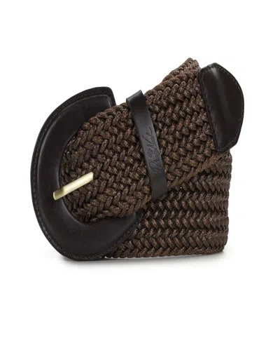 Patricia Nash Lazare Rope And Leather Woven Belt In Chocolate