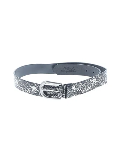 Pre-owned Patricia Nash Leather Belt In Silver