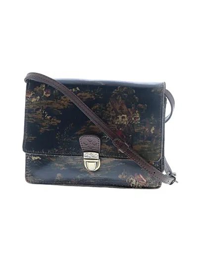 Pre-owned Patricia Nash Leather Crossbody Bag In Blue
