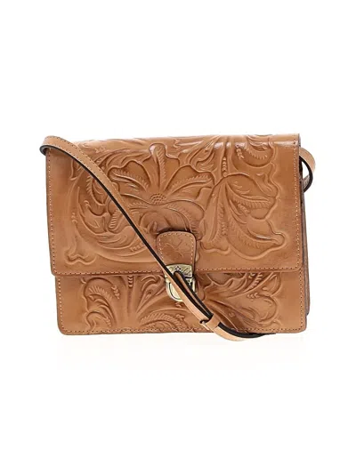 Pre-owned Patricia Nash Leather Crossbody Bag In Brown