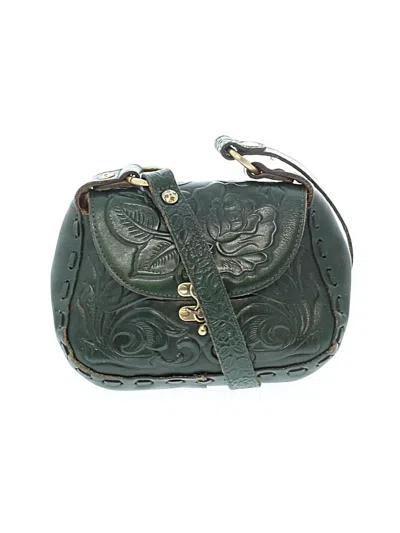 Pre-owned Patricia Nash Leather Crossbody Bag In Green
