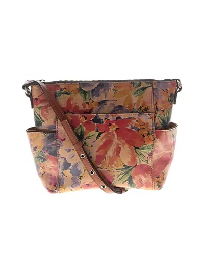 Pre-owned Patricia Nash Leather Crossbody Bag In Tan