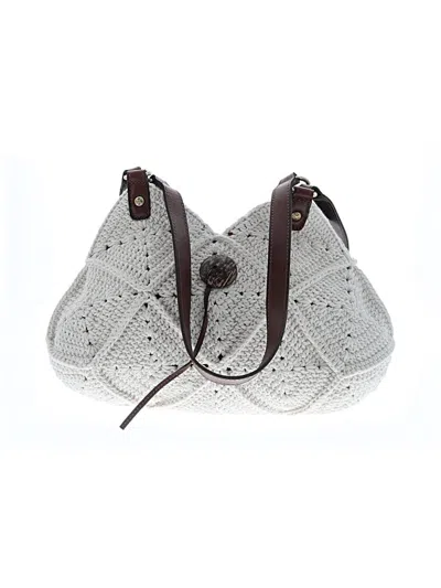 Pre-owned Patricia Nash Leather Shoulder Bag In White