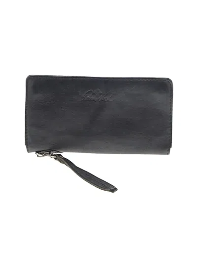 Pre-owned Patricia Nash Leather Wristlet In Black