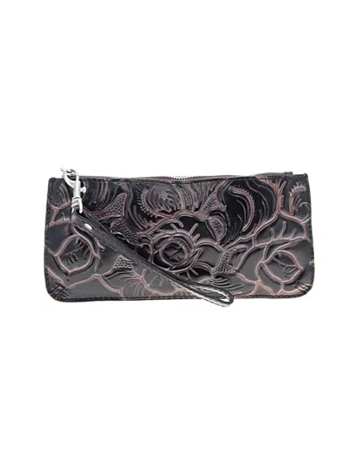 Pre-owned Patricia Nash Leather Wristlet In Black