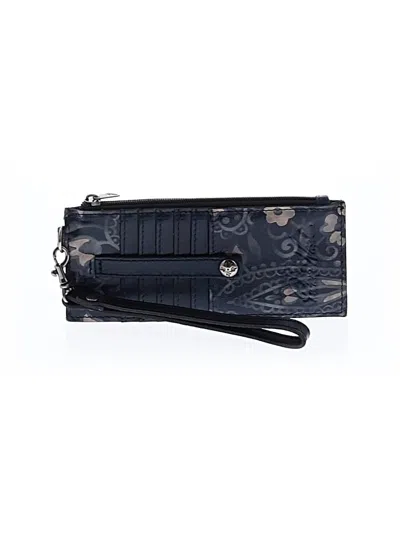 Pre-owned Patricia Nash Leather Wristlet In Blue