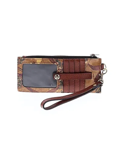 Pre-owned Patricia Nash Leather Wristlet In Brown