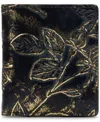 Patricia Nash Linette Bark Leaves Snap Wallet In Black