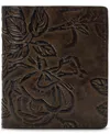 Patricia Nash Linette Bark Leaves Snap Wallet In Brown