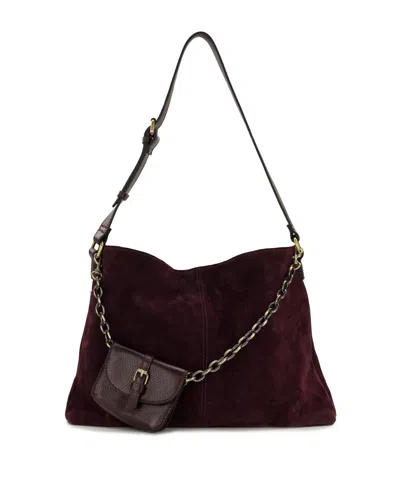 Patricia Nash Liora Suede Slouchy Large Tote Handbag In Plum