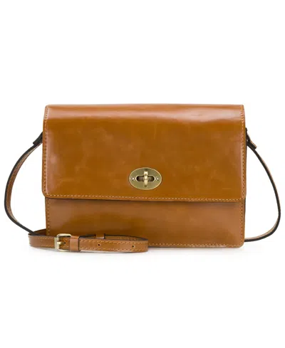 Patricia Nash Livana Small Vintage Distressed Leather Crossbody Bag In Brown