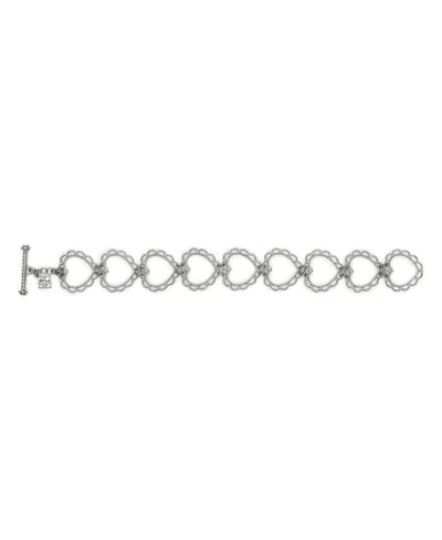 Patricia Nash Lovely Sparkle Collection Toggle Bracelet In Silver