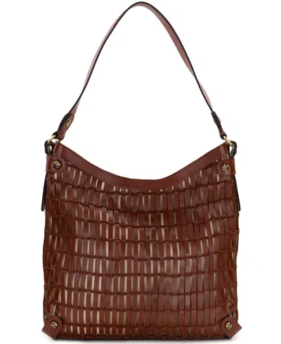 Patricia Nash Lyana Large Slouchy Leather Shoulder Handbag In Brown