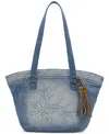 Patricia Nash Marconia Small Denim Tote Bag In Light Denim