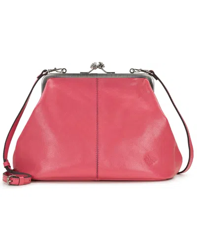 Patricia Nash Medium Sofia Kisslock Leather Bag In Pink