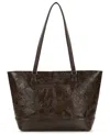 Patricia Nash Meka Bark Leaves Textured Tote Bag In Brown