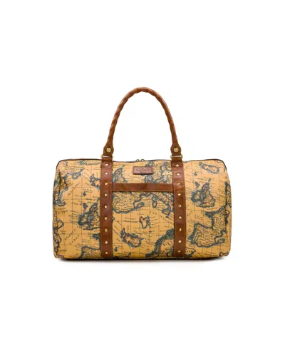 Patricia Nash Milano Weekender Duffel Bag In European Map