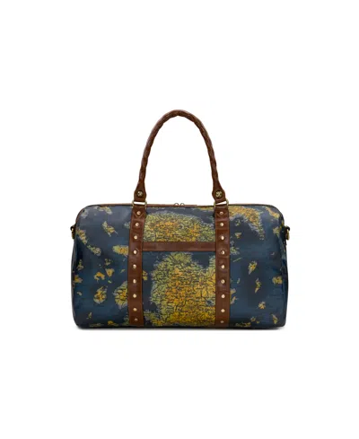 Patricia Nash Milano Weekender Duffel Bag In Greek Map