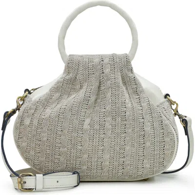 Patricia Nash Milburn Cable Knit Bucket Bag In Beige