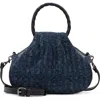 Patricia Nash Milburn Cable Knit Bucket Bag In Blue
