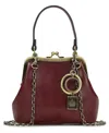 Patricia Nash Mini Laureana Crossbody Kisslock Bag With Charm In Burgundy