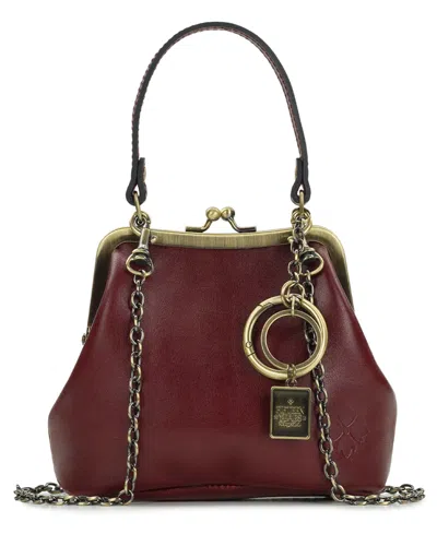 Patricia Nash Mini Laureana Crossbody Kisslock Bag With Charm In Burgundy