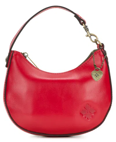 Patricia Nash Morgana Mini Leather Shoulder Bag In Red