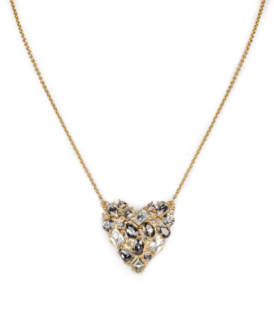 Patricia Nash Multi-stone Matte Gold-tone Heart Pendant Necklace