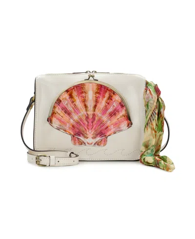 Patricia Nash Nazaire Crossbody With Seashells By The Seashore Scarf In Latte