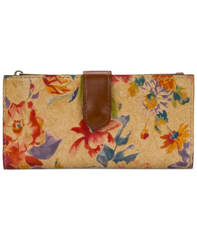 Patricia Nash Nazari Leather Wallet In Aegean Blooms Small