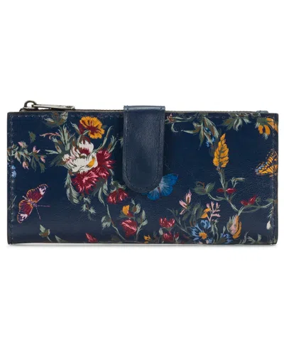 Patricia Nash Nazari Leather Wallet In Blue