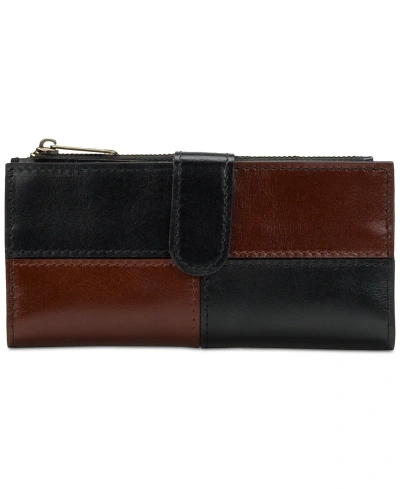 Patricia Nash Nazari Leather Wallet In British Tan,black