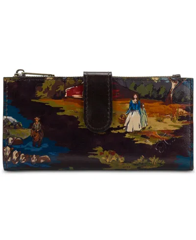 Patricia Nash Nazari Leather Wallet In Chocolate