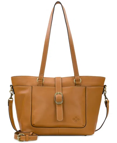 Patricia Nash Noto Extra Large Leather Tote In Brown