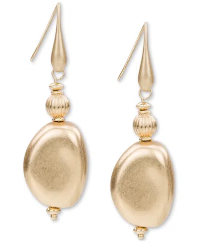 Patricia Nash Oval Drop Wire Earrings In Gold